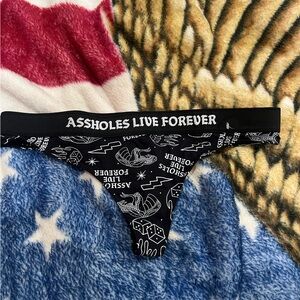 Assholes Live Forever Black Women's Panties